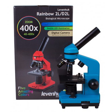 Микроскоп Levenhuk Rainbow 2L Azure/Лазурь