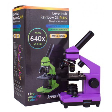 Микроскоп Levenhuk Rainbow 2L PLUS Amethyst/Аметист